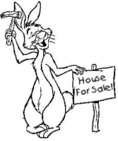 A coloring page of winnie the pooh - rabbit